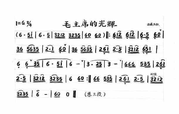 小号简谱【毛主席的光辉】_第1张