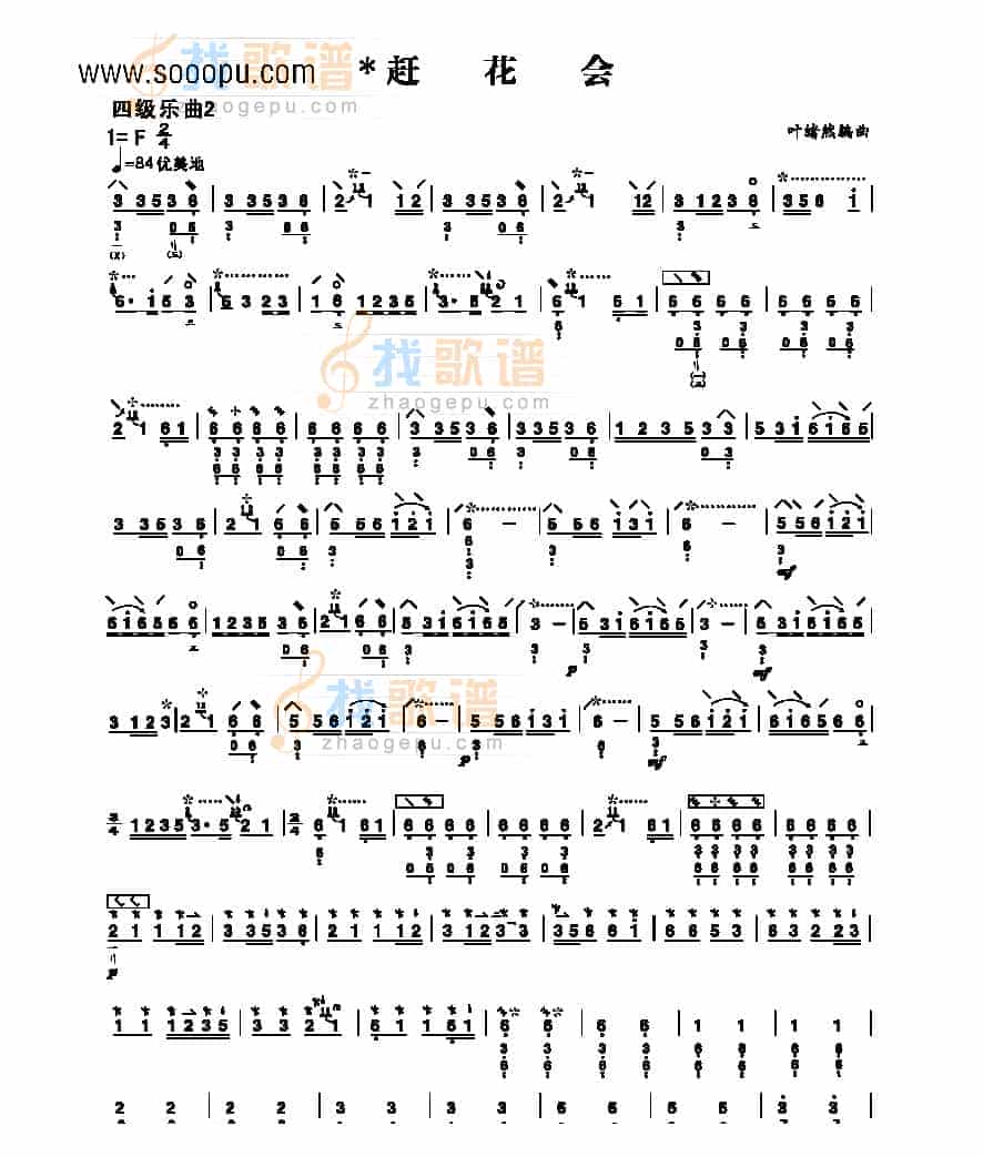 四级乐曲《赶花会》 民乐类 琵琶_第1张