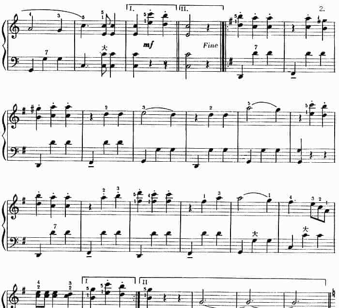学练3首简易手风琴曲_第3张