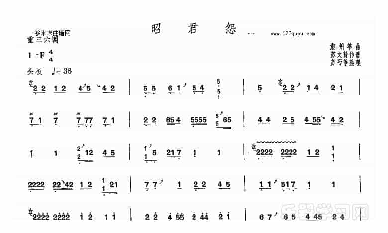 昭君怨-潮州筝曲_第1张