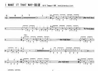 鼓谱：i want it that way