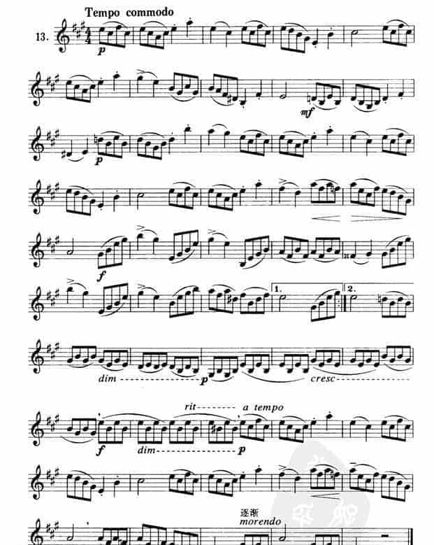 单簧管练习曲21首_第13张
