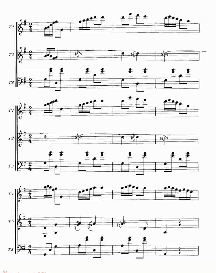 扬琴曲谱：节日_第3张