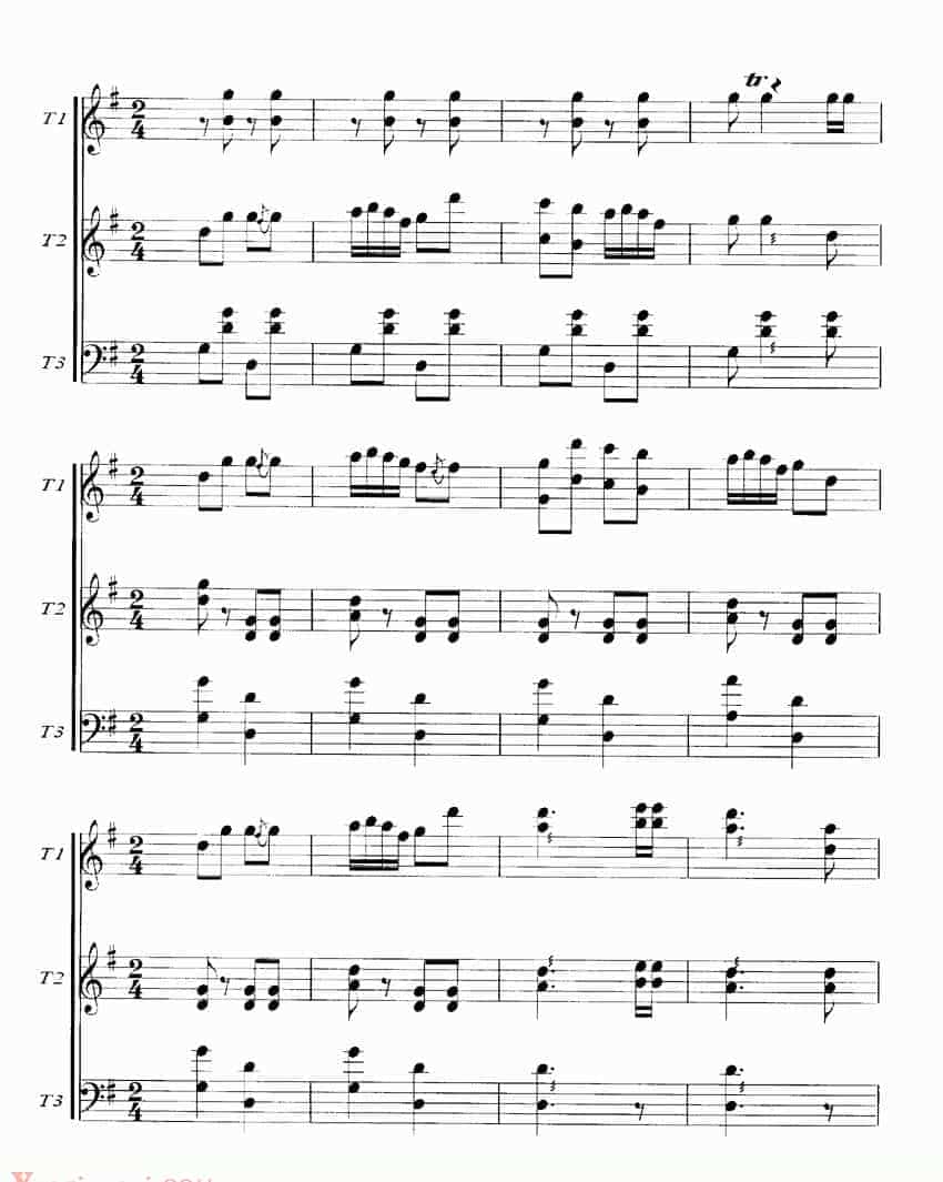 扬琴曲谱：节日_第8张