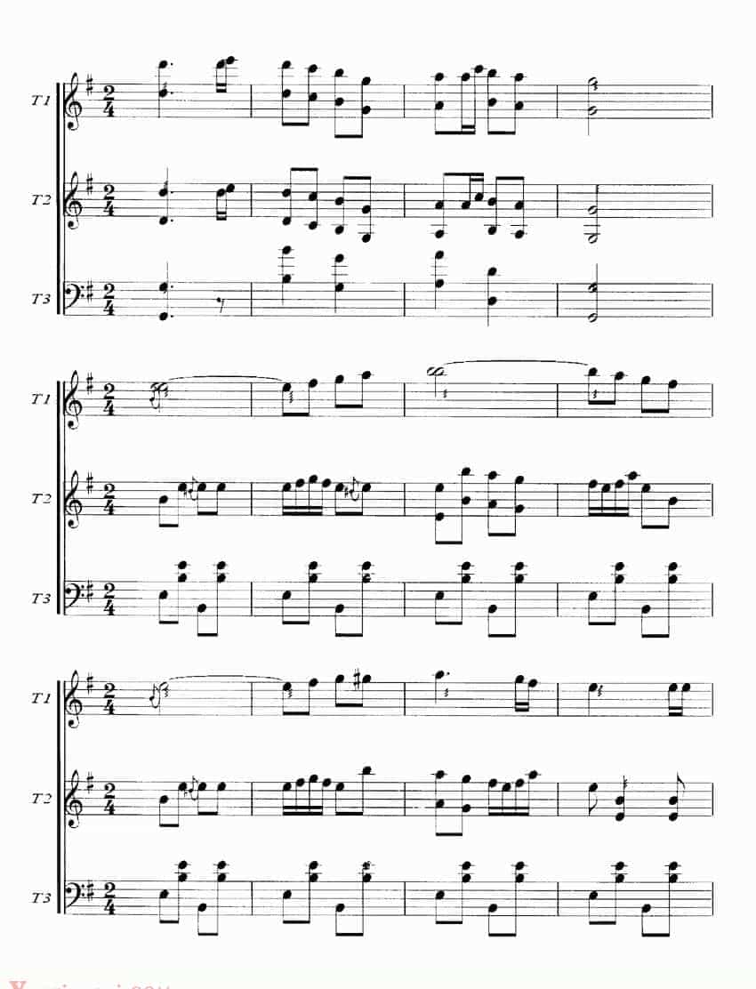 扬琴曲谱：节日_第6张