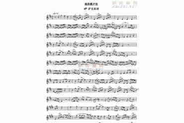 我的歌声里萨克斯谱