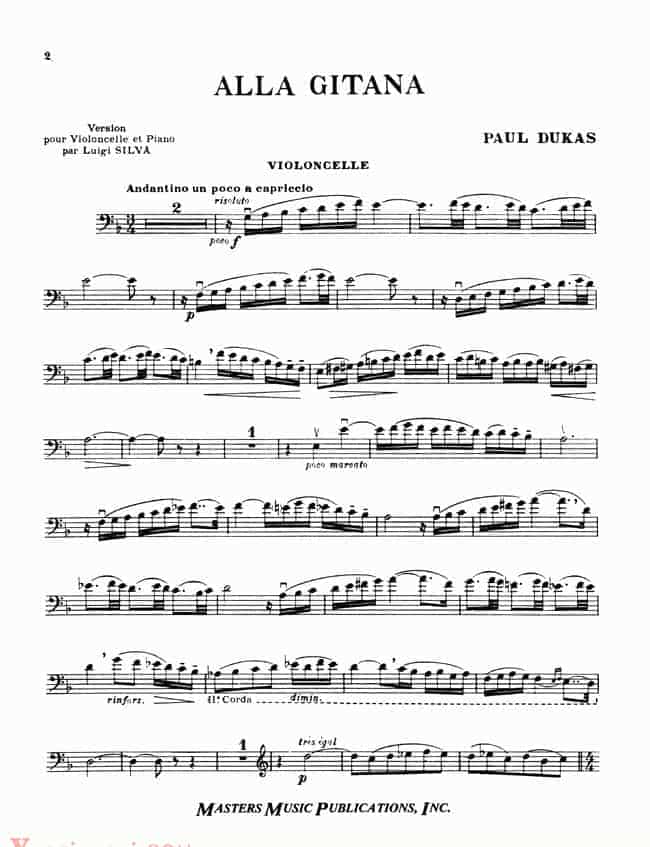 杜卡斯(Paul Dukas)：Alla Gitana_第1张