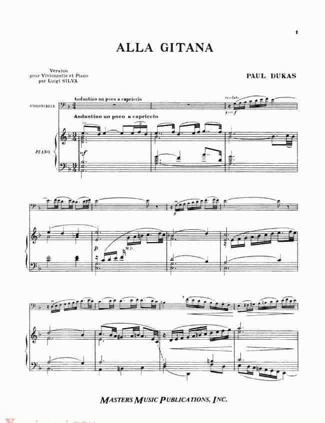 杜卡斯(Paul Dukas)：Alla Gitana_第3张