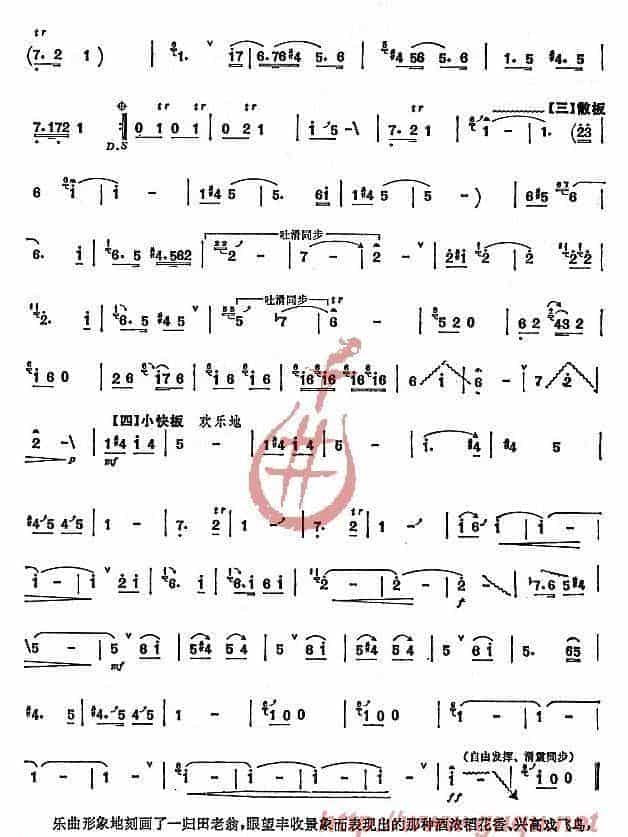 埙曲谱：送上《醉翁戏鸟》_第2张