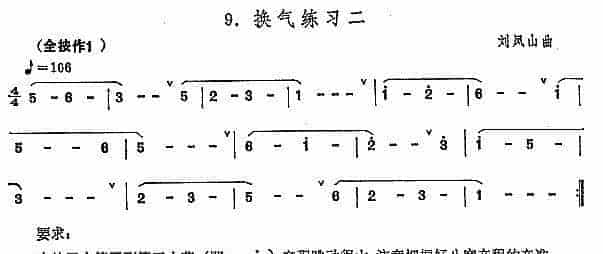 埙的演奏技巧与练习：换气练习二 -刘凤山_第1张