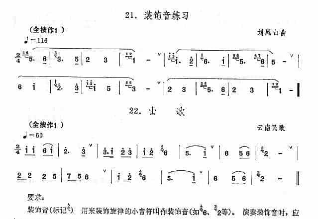 埙的演奏技巧与练习：装饰音练习 -刘凤山_第1张
