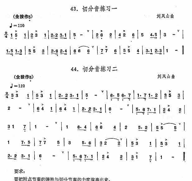 埙的演奏技巧与练习：切分音练习 - 张凤山_第1张