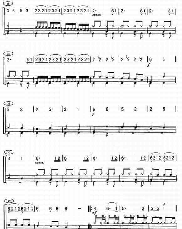 高清民族乐曲架子鼓谱 赛马_第2张