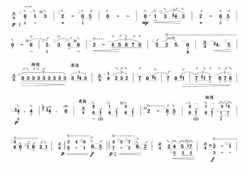 琵琶狂想曲（琵琶曲谱）简谱_第1张