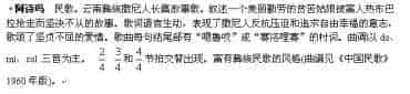 阿诗玛（民歌曲目简介）