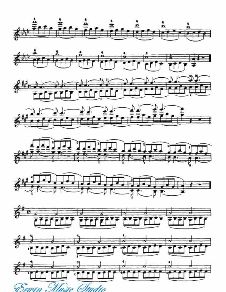 Bytovetskim 双弦练习 练习曲谱02_第4张