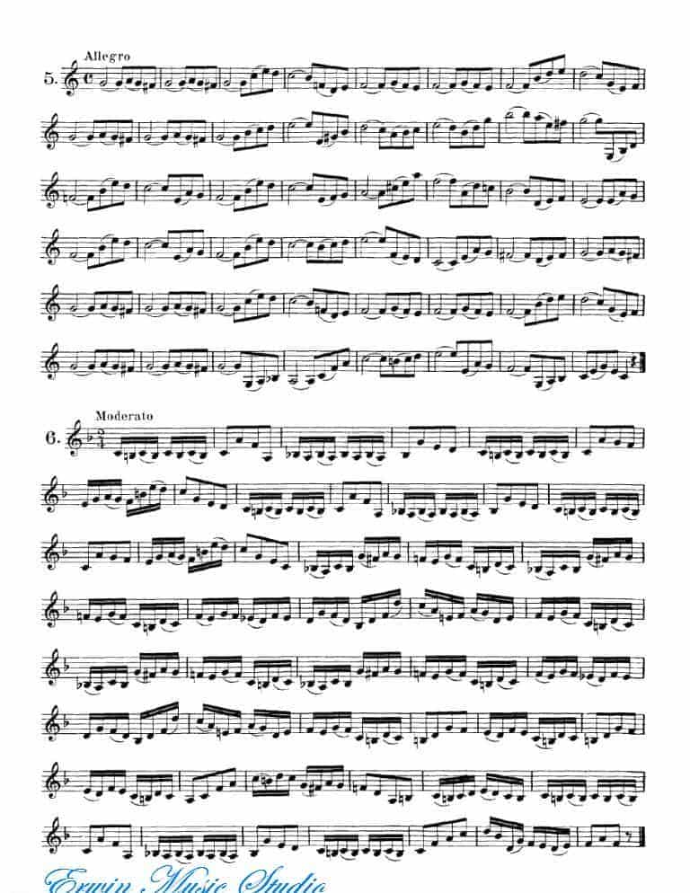 弗朗茨·沃尔法特-40首小提琴初级技巧练习曲 作品.54_第3张