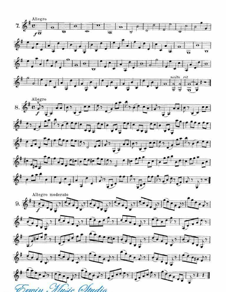 弗朗茨·沃尔法特-40首小提琴初级技巧练习曲 作品.54_第4张