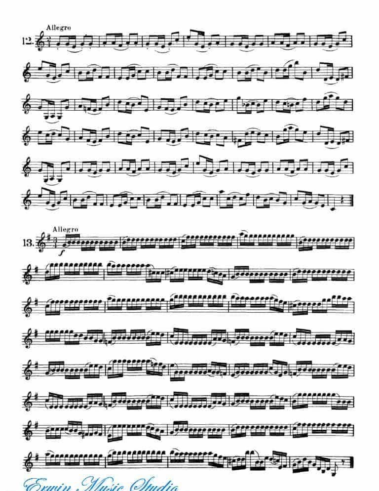 弗朗茨·沃尔法特-40首小提琴初级技巧练习曲 作品.54_第6张