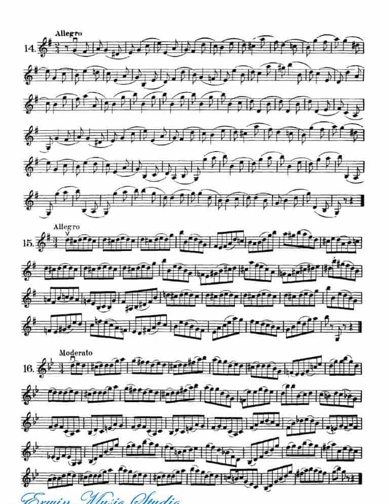 弗朗茨·沃尔法特-40首小提琴初级技巧练习曲 作品.54_第7张