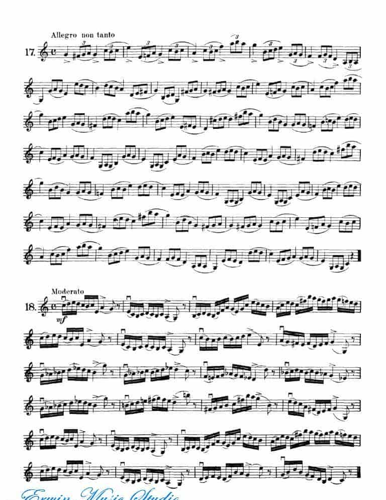 弗朗茨·沃尔法特-40首小提琴初级技巧练习曲 作品.54_第8张