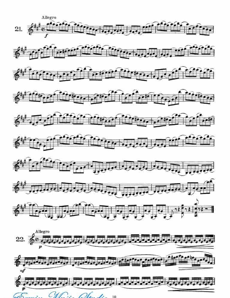 弗朗茨·沃尔法特-40首小提琴初级技巧练习曲 作品.54_第10张