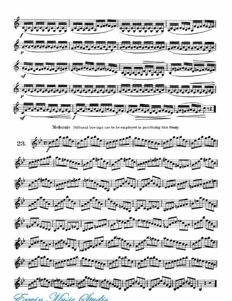 弗朗茨·沃尔法特-40首小提琴初级技巧练习曲 作品.54_第11张