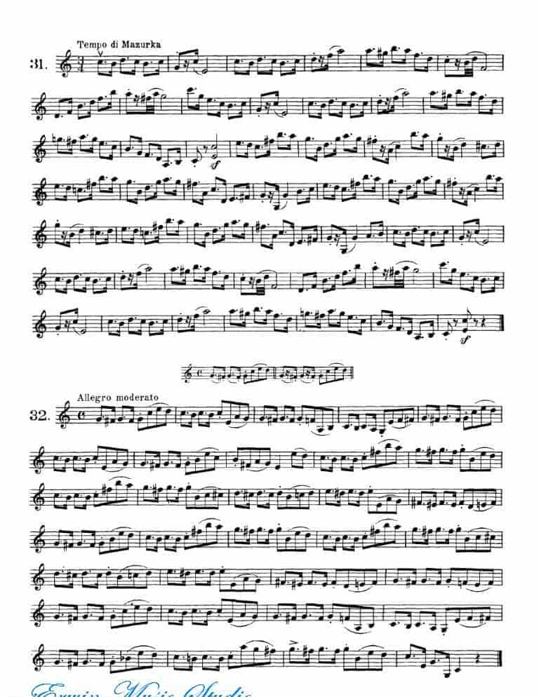 弗朗茨·沃尔法特-40首小提琴初级技巧练习曲 作品.54_第16张