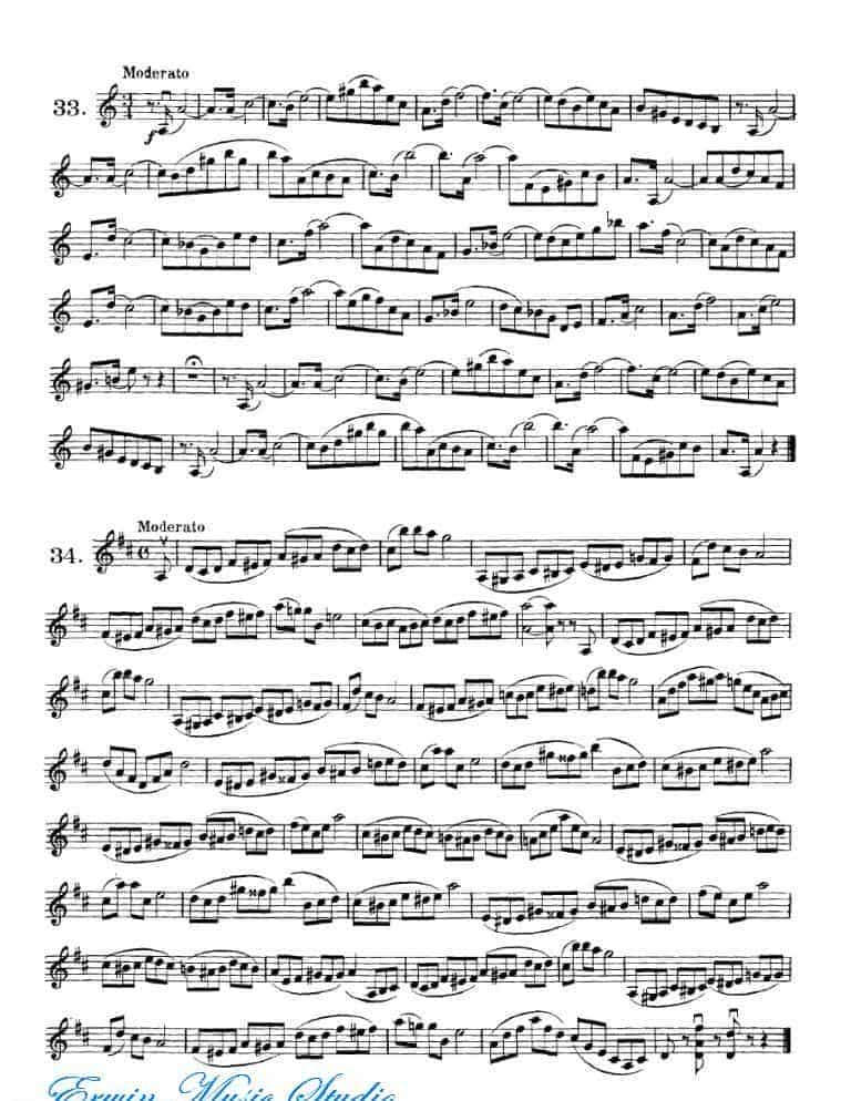 弗朗茨·沃尔法特-40首小提琴初级技巧练习曲 作品.54_第17张