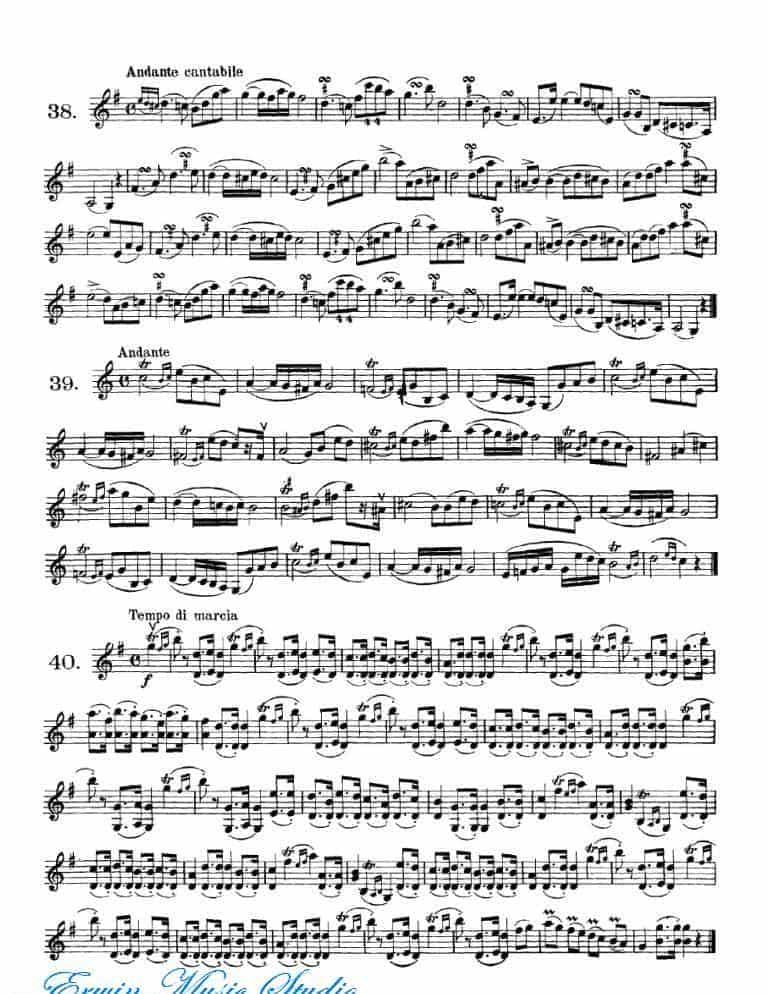 弗朗茨·沃尔法特-40首小提琴初级技巧练习曲 作品.54_第19张