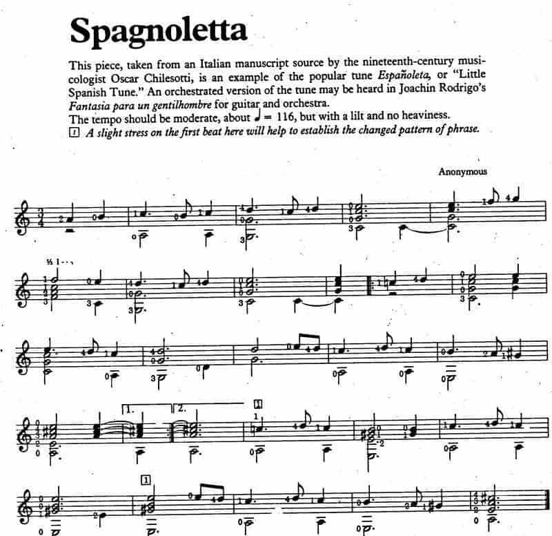 Luto &amp; Baroque Guitar:（Anonim）Spagnolletta_第1张