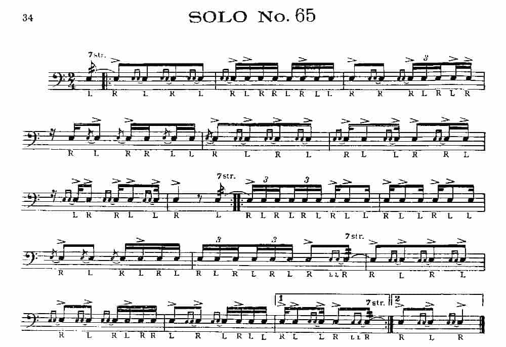 美国军鼓150条精华SOLO系列之《SOLO No.65》_第1张