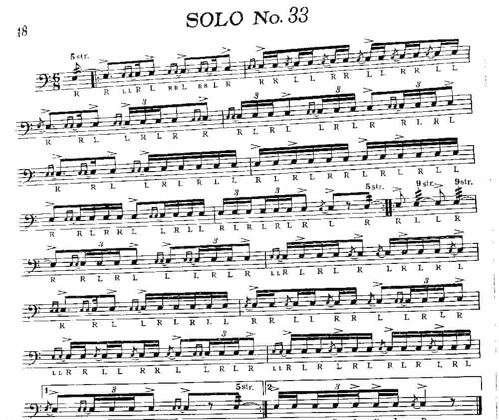 美国军鼓150条精华SOLO系列之《SOLO No.33》_第1张