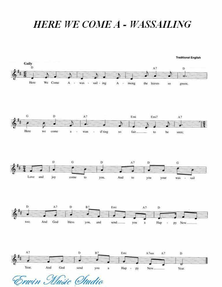 Here We Come A Wassailing_第1张