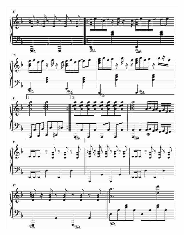 巴哈-Bach, Johann Sebastian 触技曲 80（钢琴名人名曲)_第4张
