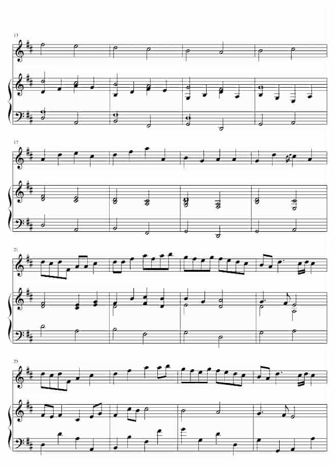 帕赫贝尔 Pachelbel Canon in D 钢琴谱_第2张