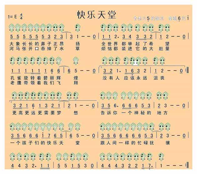 埙谱【快乐天堂】_第1张