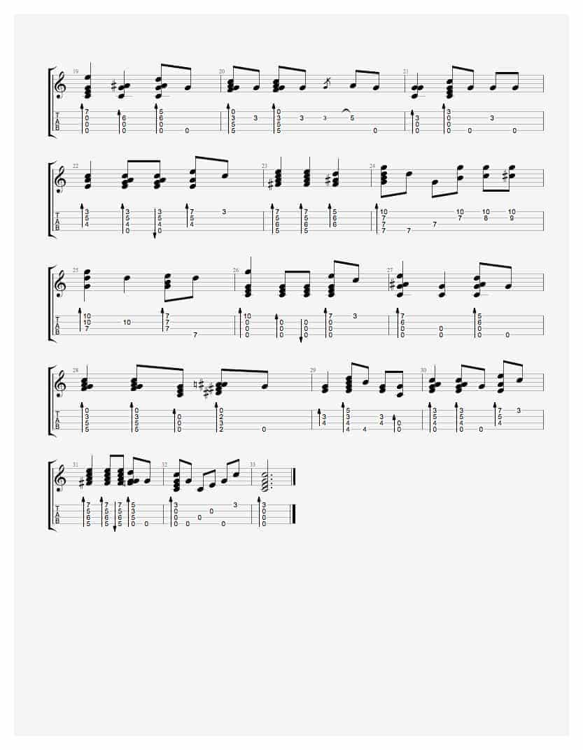 ukulele谱【Amazing Grace奇异恩典】指弹谱_第2张
