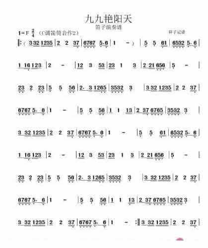 口风琴简谱【九九艳阳天】_第2张