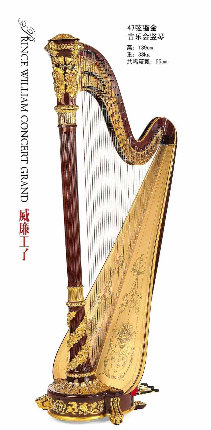 莱恩希利(LYON HEALY)竖琴【威廉王子】图片及参数_第1张