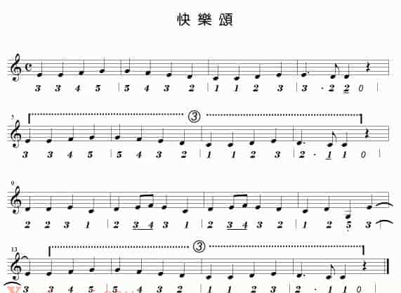 复音口琴教程：六、三孔和音_第3张