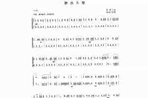 扬琴曲谱：游击队歌