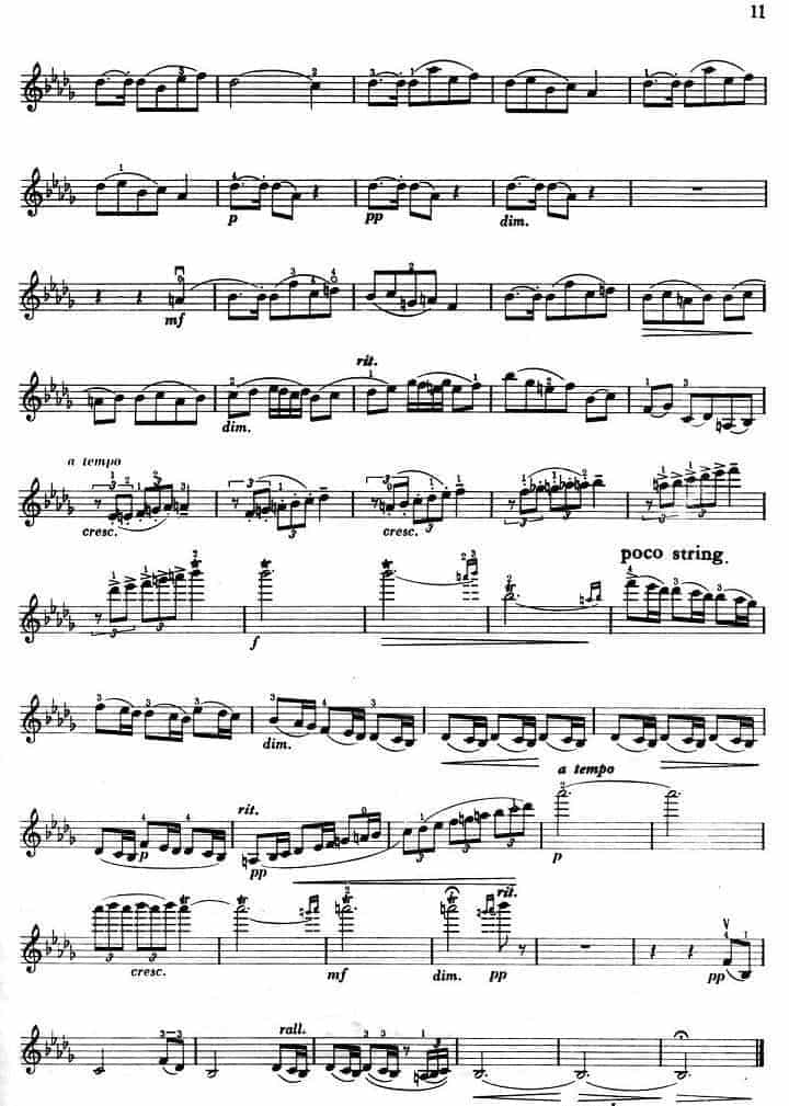 小提琴歌谱【忧郁小夜曲】柴可夫斯基_第4张