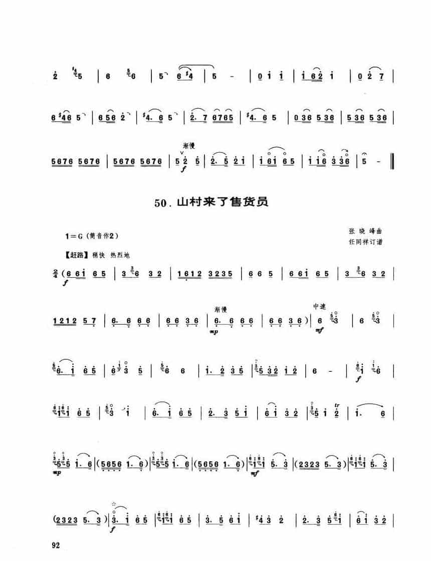 唢呐独奏乐曲【二八板】豫剧曲牌 郝玉岐演奏谱_第2张