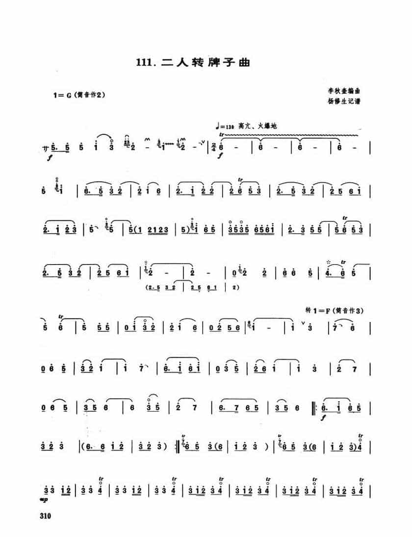 唢呐独奏乐曲【二人转牌子曲】李秋奎编曲_第1张
