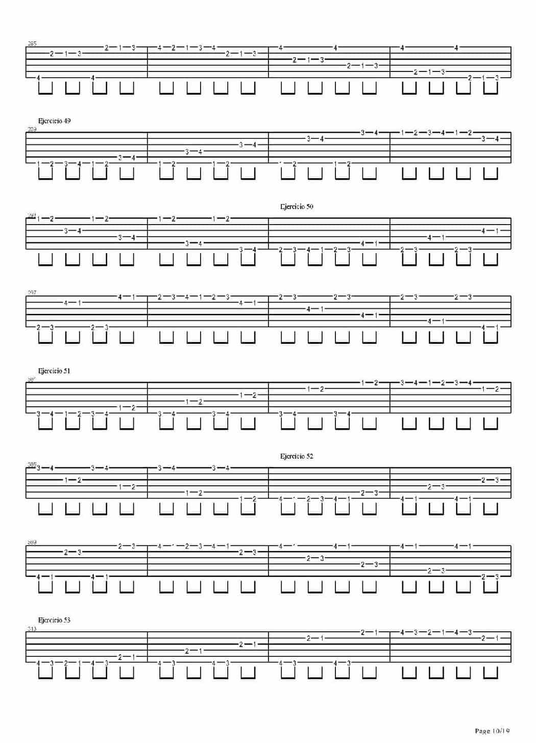 电吉他练习谱《704 exercises for guitar, 1-96 - Exercises 1-96》_第10张