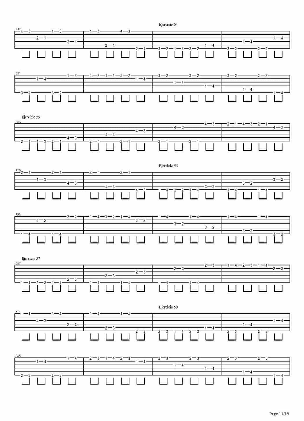 电吉他练习谱《704 exercises for guitar, 1-96 - Exercises 1-96》_第11张