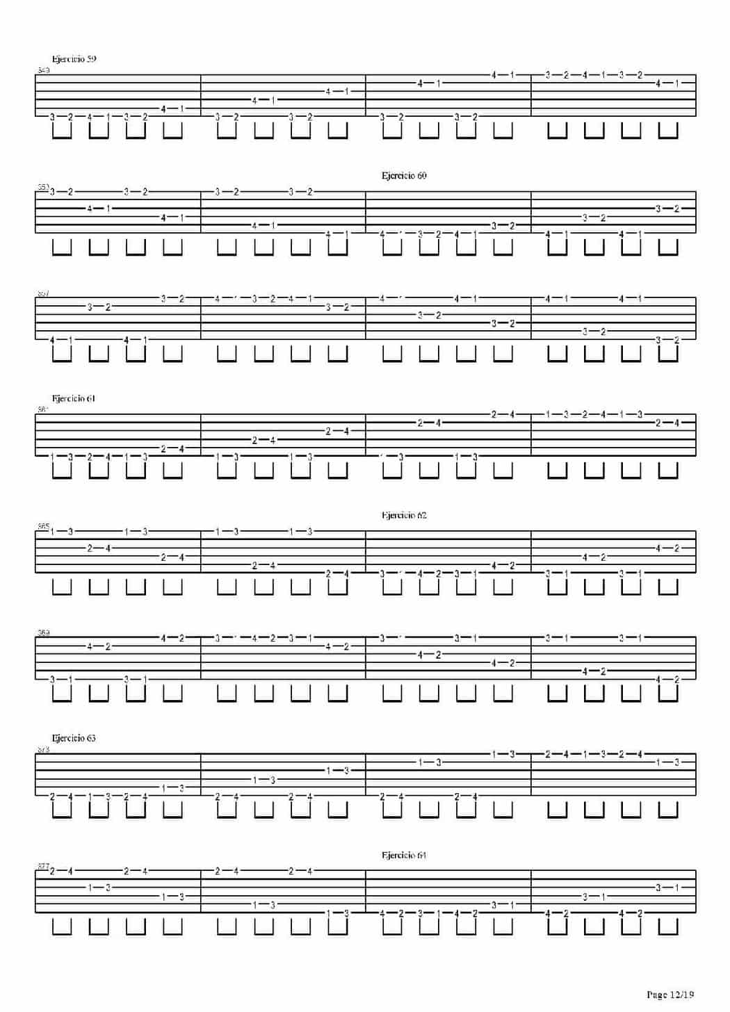 电吉他练习谱《704 exercises for guitar, 1-96 - Exercises 1-96》_第12张