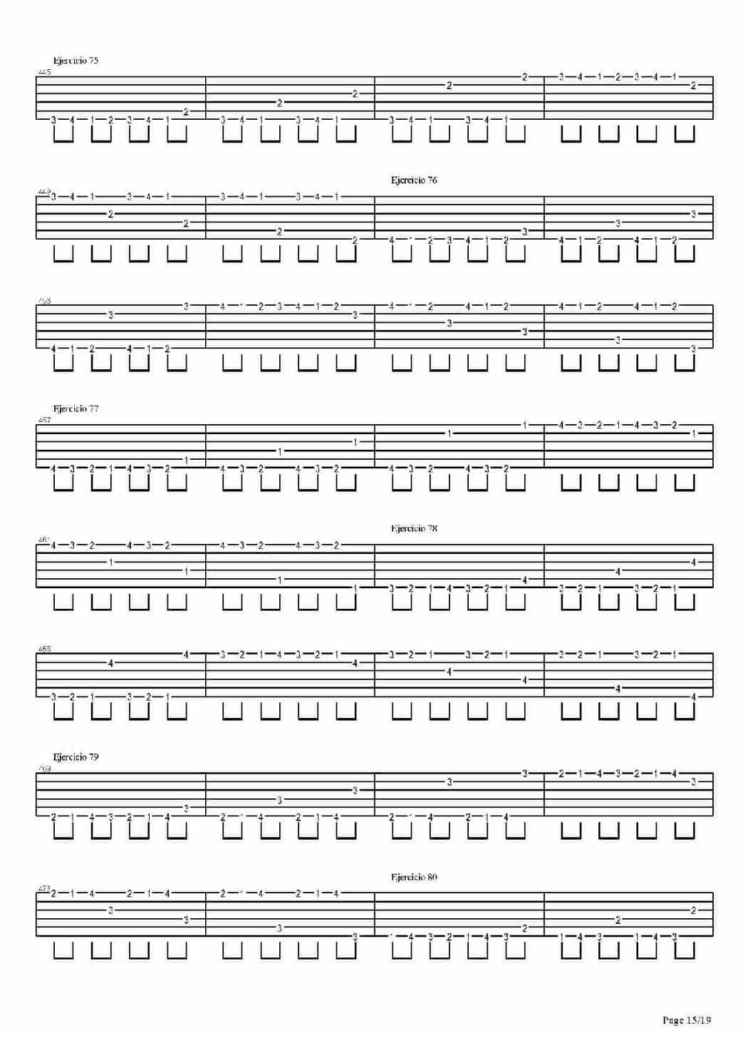 电吉他练习谱《704 exercises for guitar, 1-96 - Exercises 1-96》_第15张