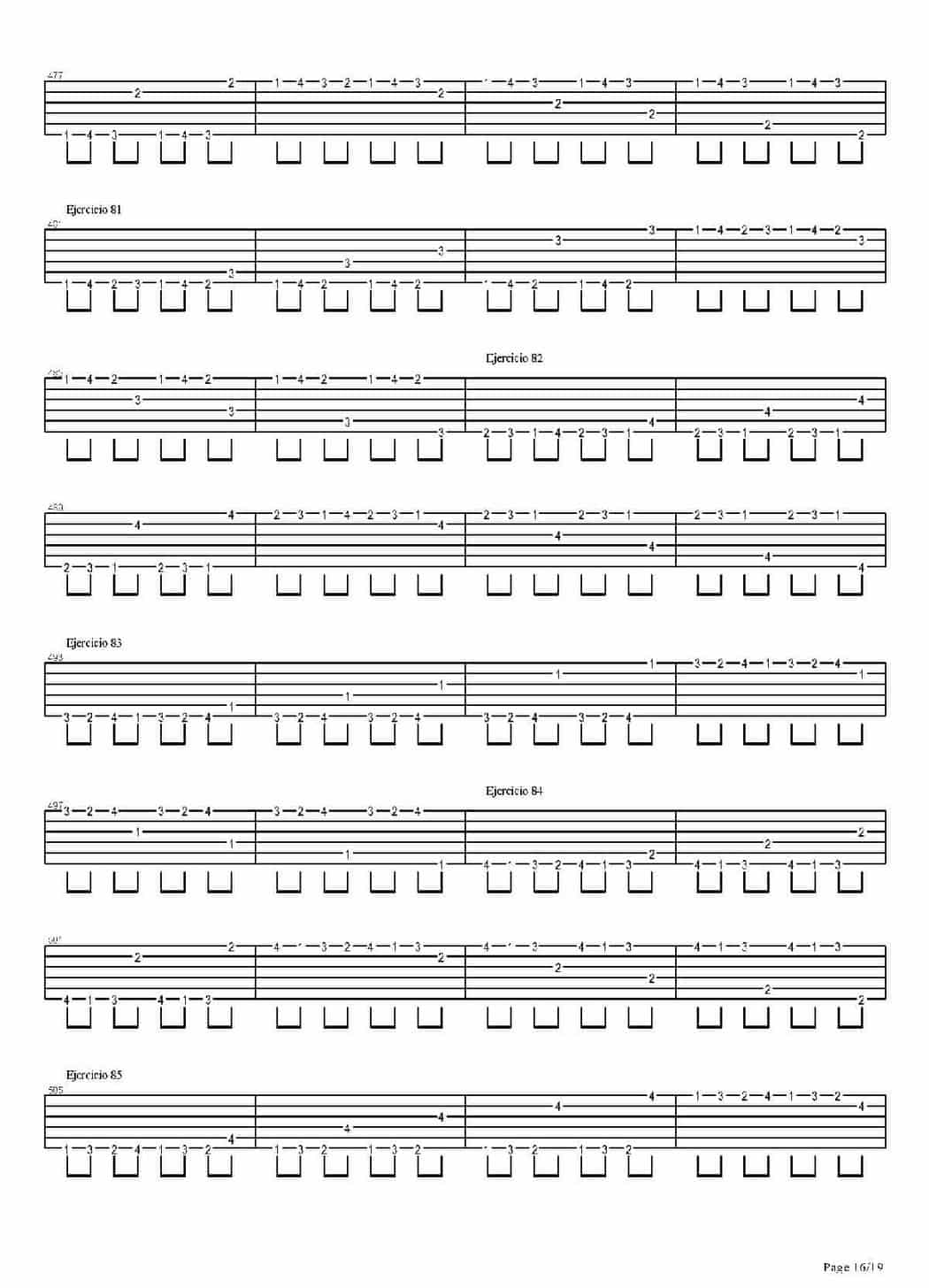 电吉他练习谱《704 exercises for guitar, 1-96 - Exercises 1-96》_第16张